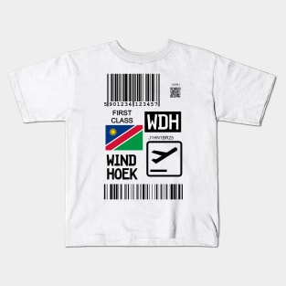 Windhoek Namibia travel ticket Kids T-Shirt